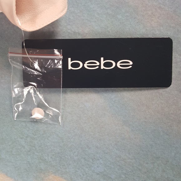 BeBe Peach Whip Rhinestone Halter Dress - Picture 11 of 15